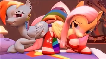 Rainbow Dash y Fluttershy dos acción full HD juguetes sexual